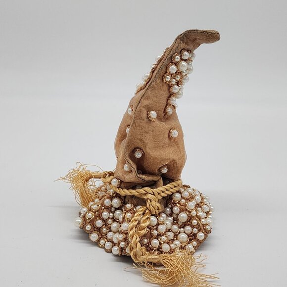 Mark Roberts Ornament Beaded & Metal Tinsel Wizard Hat Christmas Decor - Picture 6 of 8